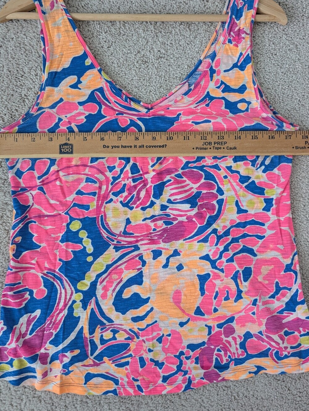 Lilly Pulitzer Gigi V-Neck Tank Top Catch & Release Women's Size Small Tropical - Picture 7 of 8